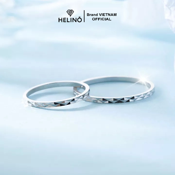 Nhẫn bạc nữ HELINO viền thoi Midi Diamond Ring N07