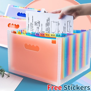 25 Ngăn Túi Đựng Tài Liệu/ Hồ Sơ File cặp đựng tài liệu nhiều ngăn Khổ A4 Mở Rộng 25 Ngăn Nhiều Màu Để Bàn Không Cần Chỉ Số