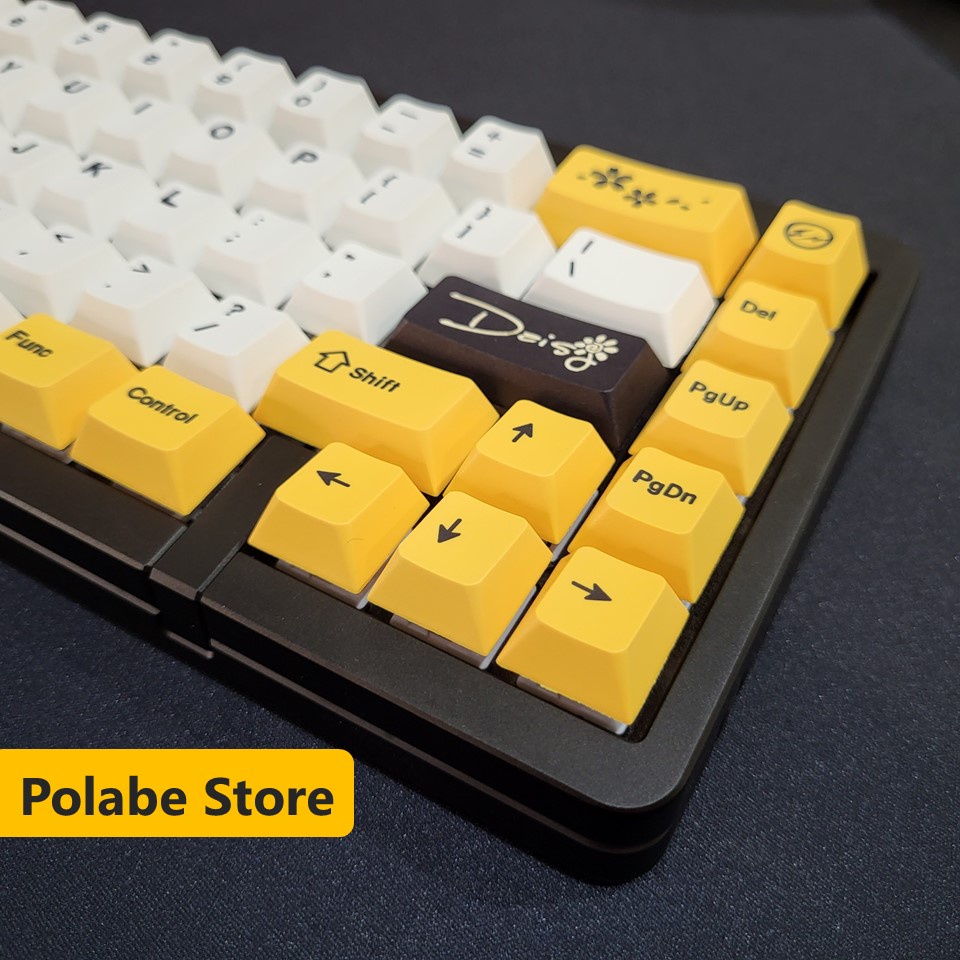 Keycap Bee and Daisy Cherry Thick PBT, keycap bàn phím cơ nhiều nút cân nhiều layout - Polabe Store