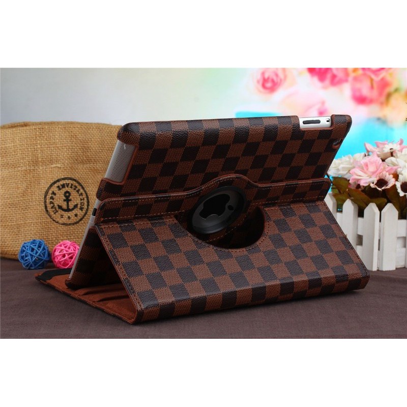 Bao da iPad 2/ iPad 3/ iPad 4 xoay 360 vân caro Lv | BigBuy360 - bigbuy360.vn
