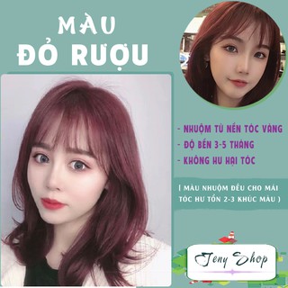 Thuốc nhuộm tóc màu đỏ rượu [ màu nhuộm không tẩy ]