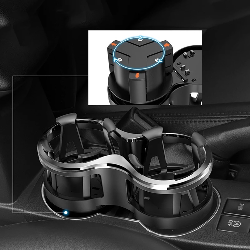 Giá Để 2 Cốc Nước Trên Ô Tô, Có Thể Điều Chỉnh Chân Đế Phù Hợp