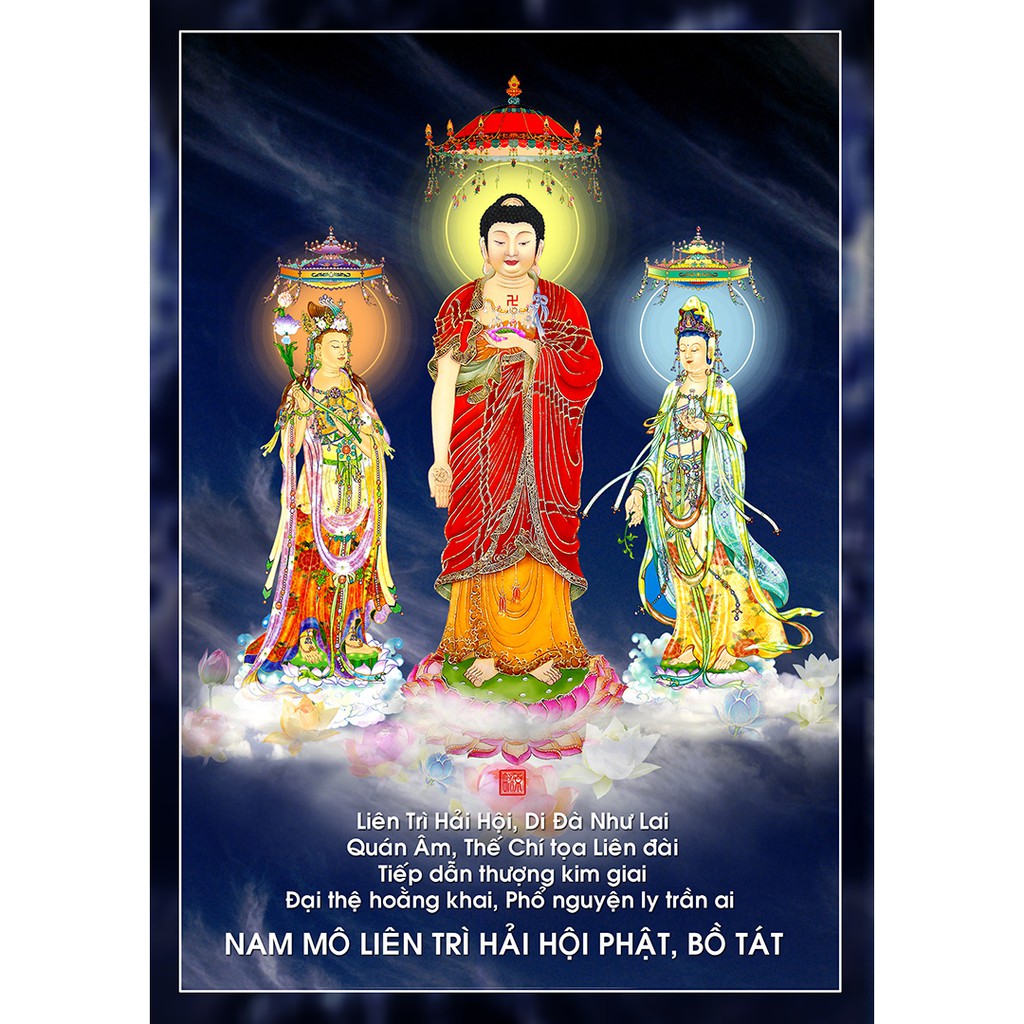 Hình Phật Tam Thế 20x30cm Formex 5ly