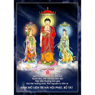 Hình phật tam thế 20x30cm formex 5ly