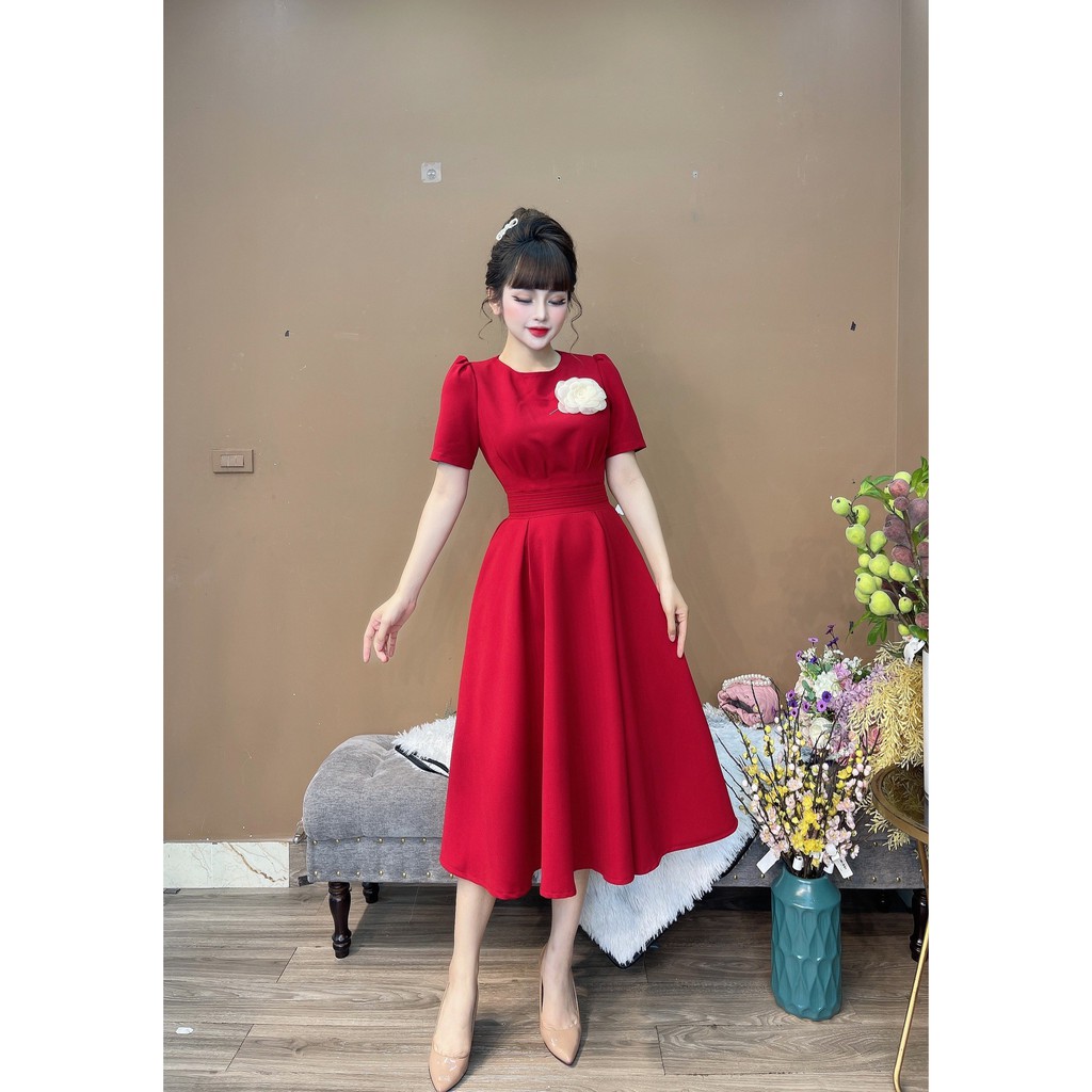 Monoco- 	Váy xòe cổ tròn chiết ly ngực -8612 | BigBuy360 - bigbuy360.vn