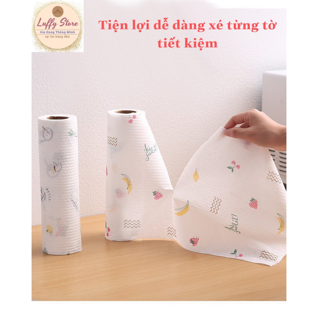 Cuộn khăn lau bếp đa năng tiện dụng ,thấm dầu mỡ có thể tái sử dụng nhiều lần