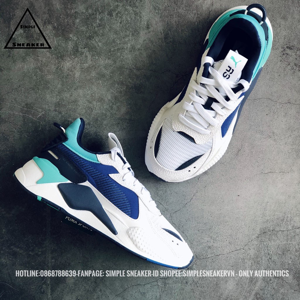 Giày Puma FREESHIP Giảm 100k Khi Nhập Mã [PUMANAM] Giày Puma Chính Hãng - Puma RSX Hard Drive Blue Chuẩn Auth