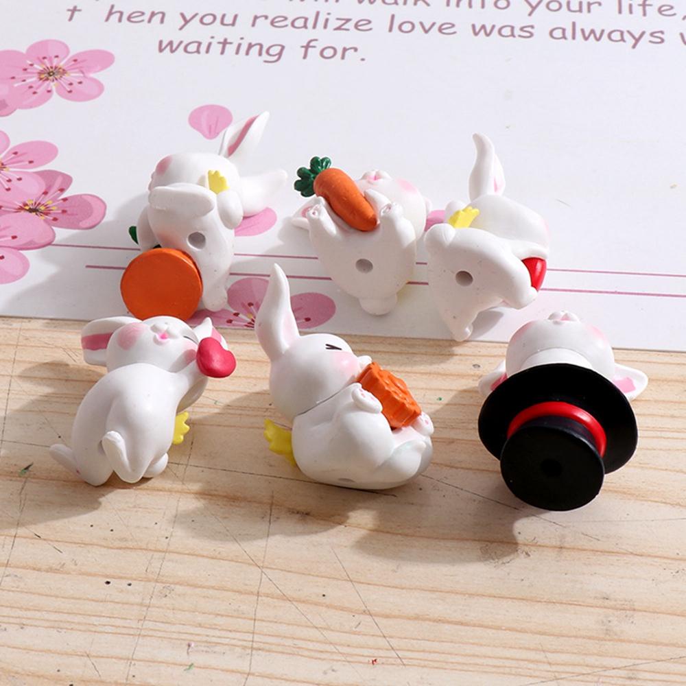 Set 6 Tượng Thỏ Hoạt Hình Trang Trí Đáng Yêu