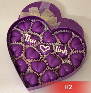 Socola Valentine Handmade loại nhỏ (nhận viết chữ theo yêu cầu)