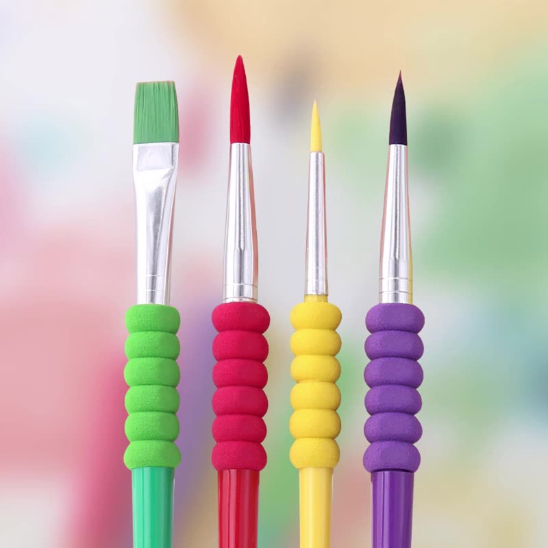 Bộ Cọ Vẽ Tranh 4Kit Bằng Nhựa Dễ Thương Cho Bé