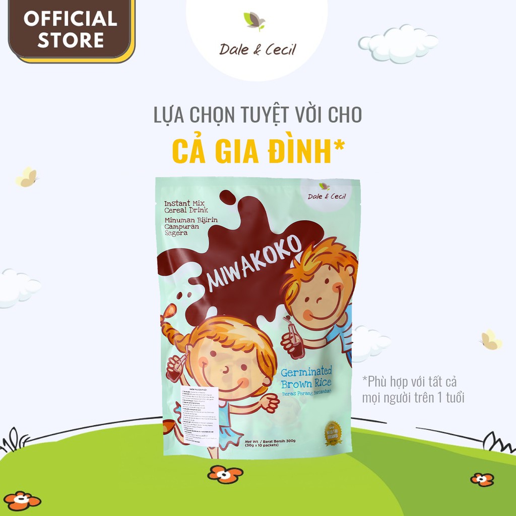 Sữa Công Thức Thực Vật Hữu Cơ Vị cacao MIWAKOKO (300g x 1 túi) - Bổ Sung Dinh Dưỡng, Omega 3 - MiwakoOfficial Store