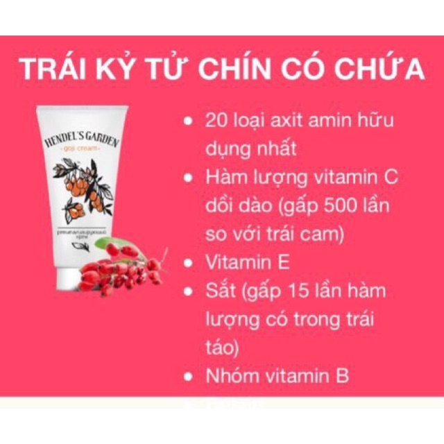 Kem xóa nhăn ‪Goji‬ Hendel’s Garden làm trẻ hóa