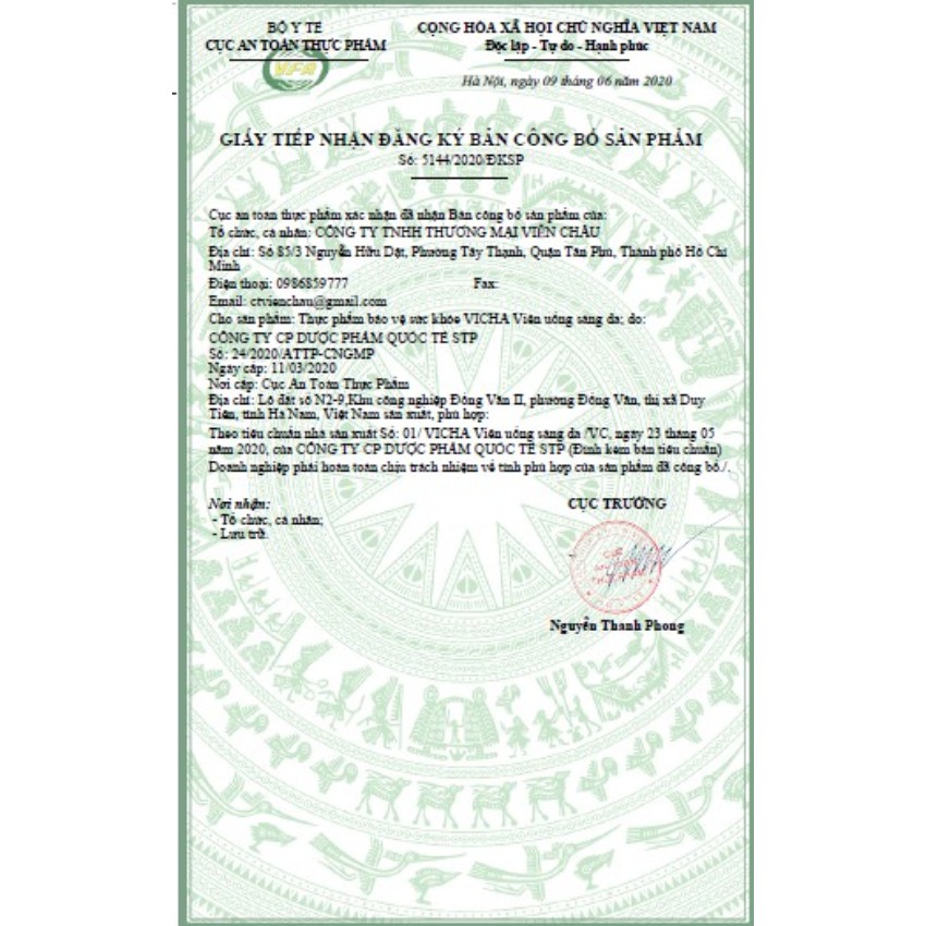 Viên uống Collagen, giúp sáng da, mờ nám, chống lão hóa da, Vicha collagen