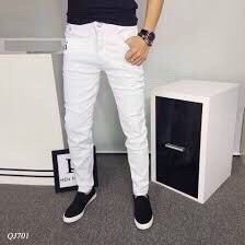 CÓ ĐỦ SIZE 28-36 QUẦN JEAN NAM TRẮNG VÀ ĐEN 2 MÀU CƠ BẢN ỐNG CÔN DÁNG BODY VẢI CO GIÃN CÓ SIZE ĐẠI BIG SIZE