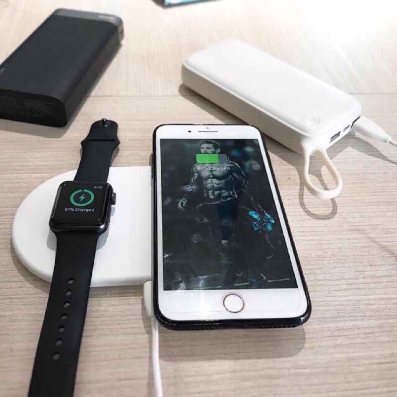 Đế sạc không dây 2in1 SmartPhone và Apple Watch chính hãng Baseus