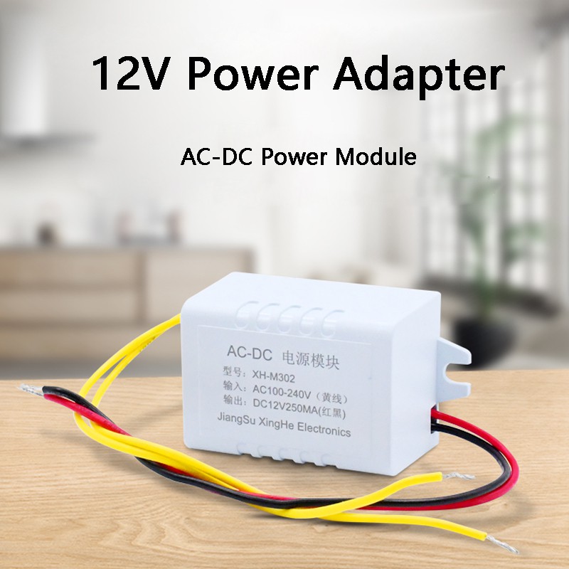 Bộ chuyển đổi nguồn điện AC-DC 12V 250MA Công tắc bộ điều nhiệt Chuyển đổi mô-đun cấp điện 110-220V Đầu ra 12V 3W Bộ chuyển đổi DIY KIT XH-M302 Bộ chuyển đổi nguồn 12V 250MA Mô-đun cấp nguồn chuyển mạch AC 110-220V Đầu ra DC 12V 3W