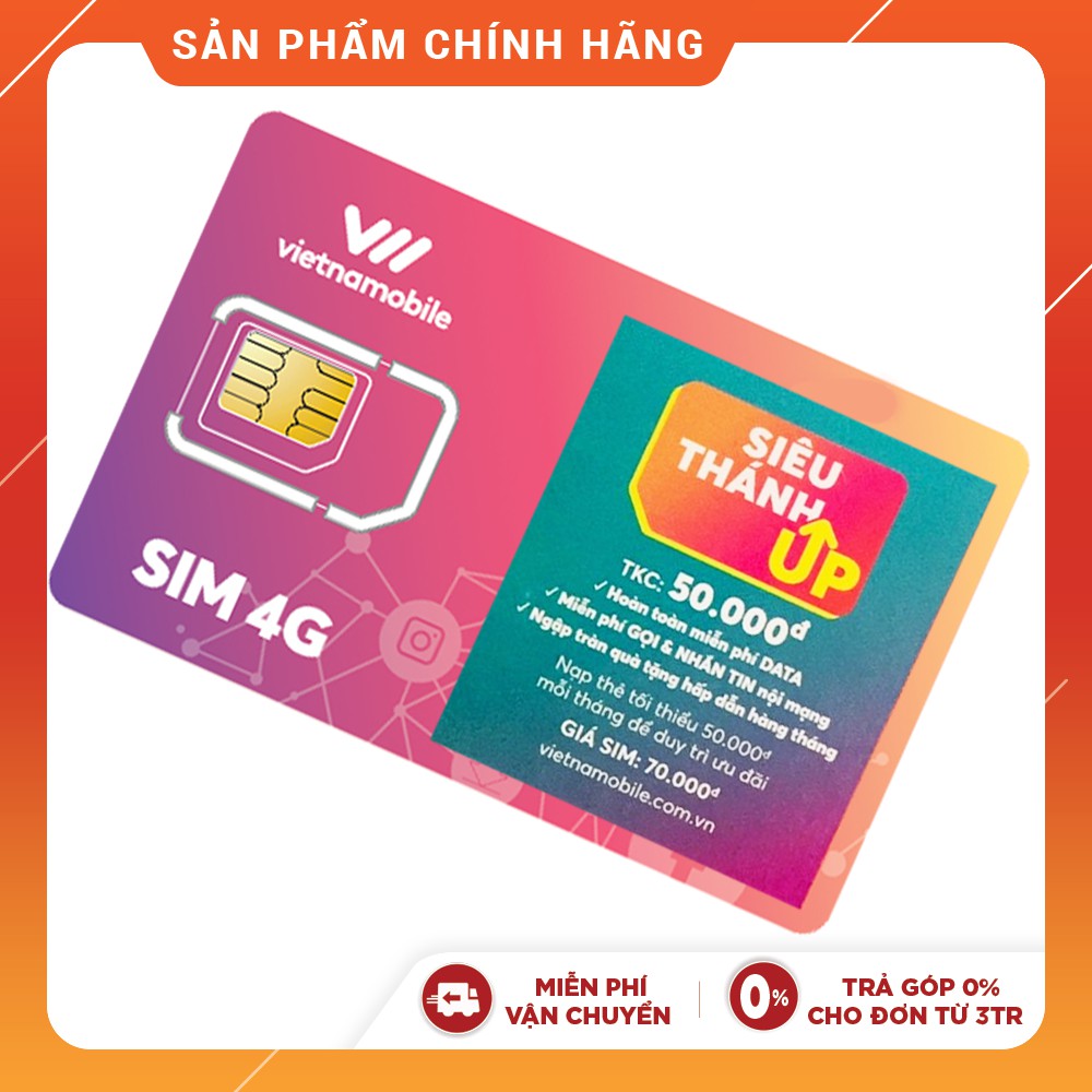 Siêu Thánh UP Hoàn toàn miễn phí Data 4G Vietnamobile Thoại & SMS nội mạng Official