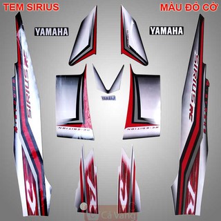 Tem xe máy Yamaha Sirius Tem loại tốt 3 LỚP - MÀU ĐỎ CỜ 2006