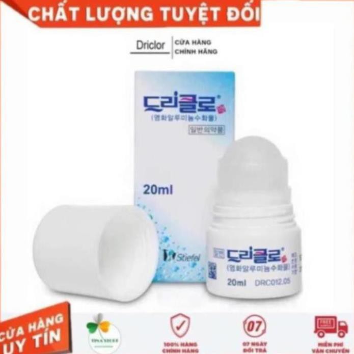 [Chính Hãng] Lăn Khử Mùi Driclor Hàn Quốc 20ml - Ngăn Tiết Mồ Hôi và Khử Mùi Hiệu Quả