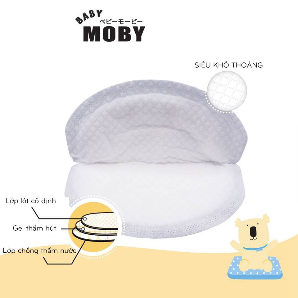 Miếng Thấm Sữa Moby Cho Mẹ Bảo vệ mẹ, an toàn bé