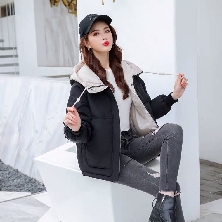 Áo phao nữ Quảng châu cao cấp chất đẹp phong cách ulzzang vintage 3 màu đen vàng kem DAP2 | BigBuy360 - bigbuy360.vn