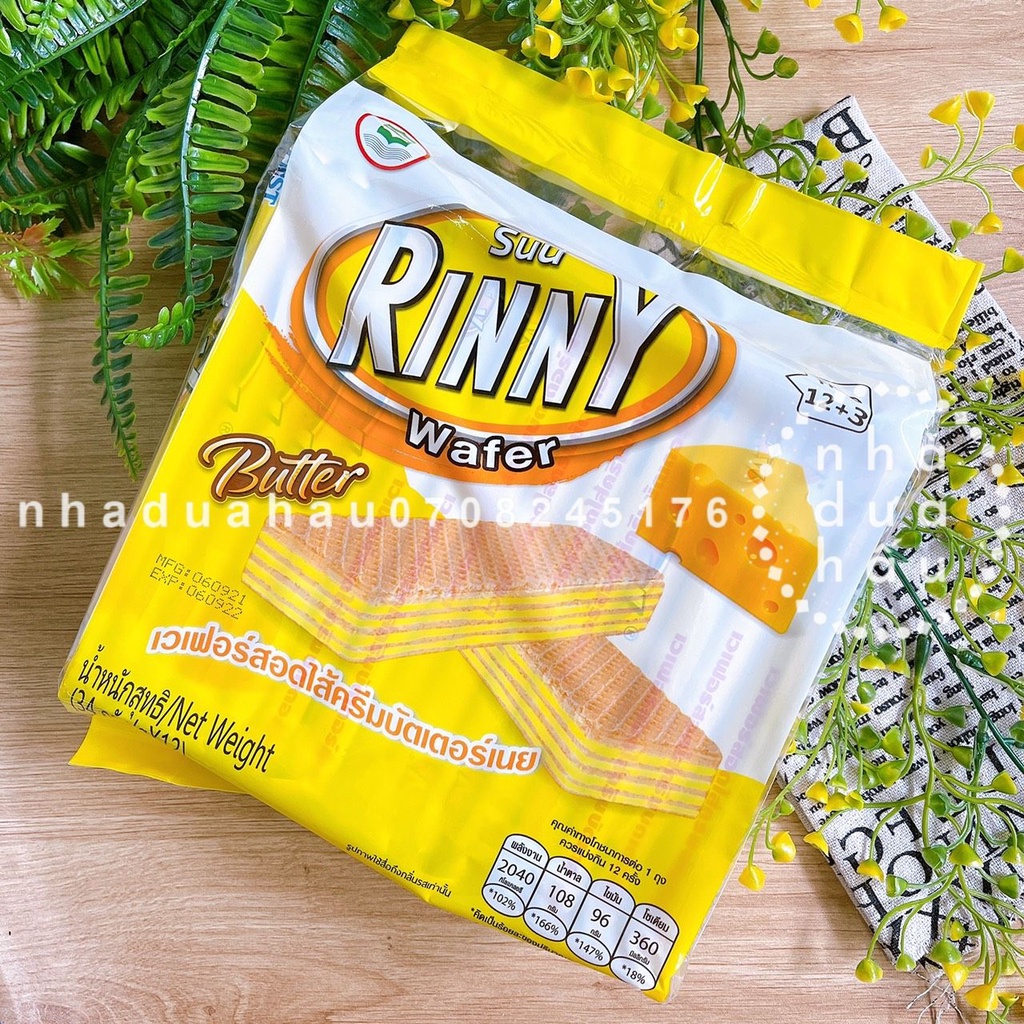 Một gói bánh xốp kẹp kem Rinny Thái Lan gói lớn 408gam