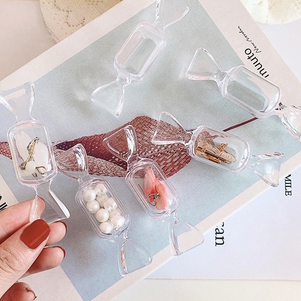 Hộp Đựng Trang Sức Trong Suốt Hình Viên Kẹo