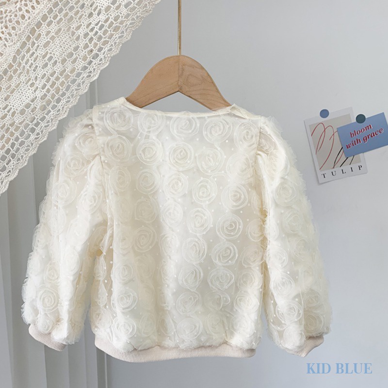 Áo Khoác Cardigan Dệt Kim Thời Trang Xuân Thu Cho Bé Gái