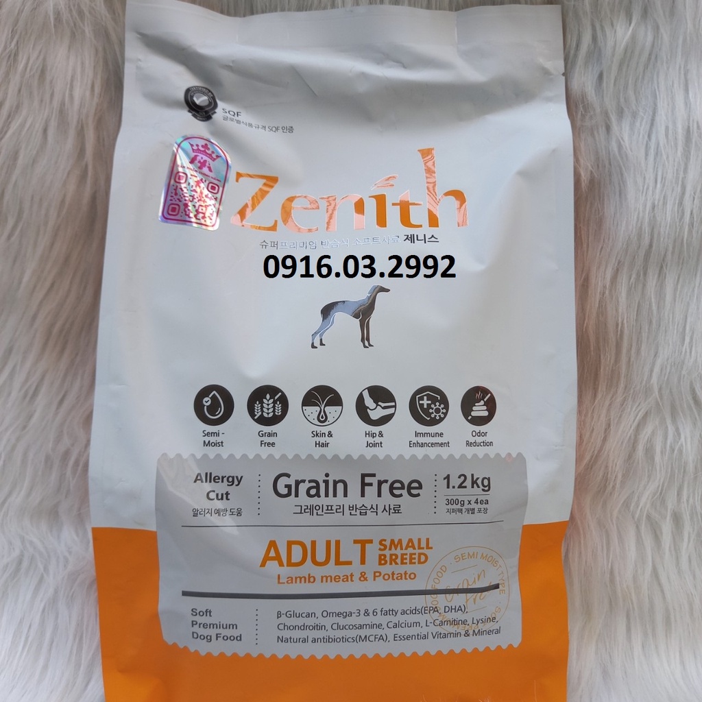 Thức ăn cho chó hạt mềm Zenith 1,2kg, Hạt mềm cho chó Zenith