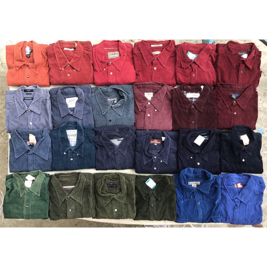 Áo sơ mi nhung tăm secondhand | BigBuy360 - bigbuy360.vn