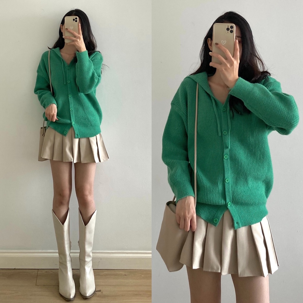 Áo cardigan len có mũ _ A0277 | BigBuy360 - bigbuy360.vn