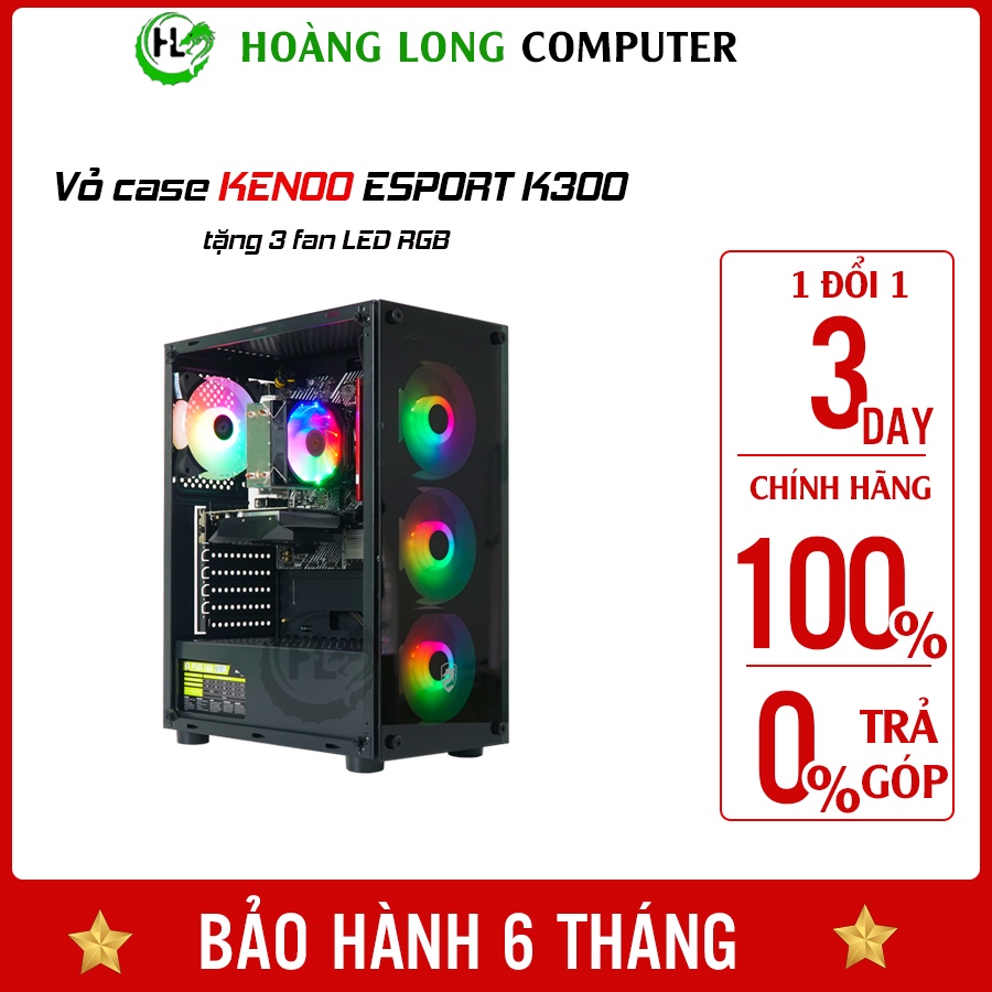 Vỏ Case Kenoo ESPORT K300 Vỏ máy tính PC Gaming siêu chất  - Hoàng Long Computer