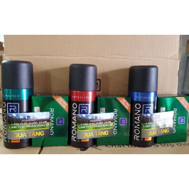 Xịt Ngăn Mùi Romano 150ml tặng kèm KM