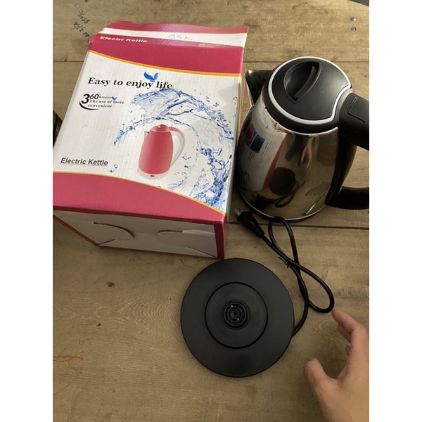 Ấm siêu tốc inox 1.8 lit electric kettle chính hãng , đun sôi cực nhanh