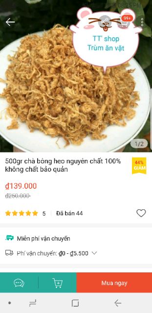 Chà bông heo nguyên chất 100% không chất bảo quản