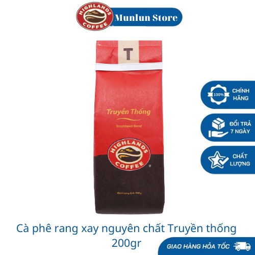 Cafe Rang xay Nguyên chất Highlands Coffee Truyền thống 200g | BigBuy360 - bigbuy360.vn