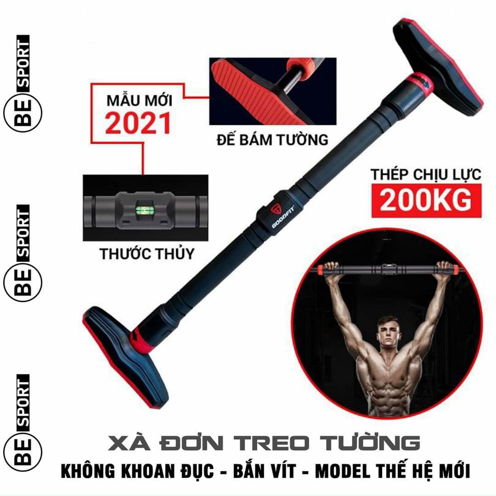 [FREESHIP❤️] xà đơn treo tường gắn cửa dụng cụ tập gym tại nhà xà đơn gắn tường đa năng chống rơi không cần bắt vít GC02