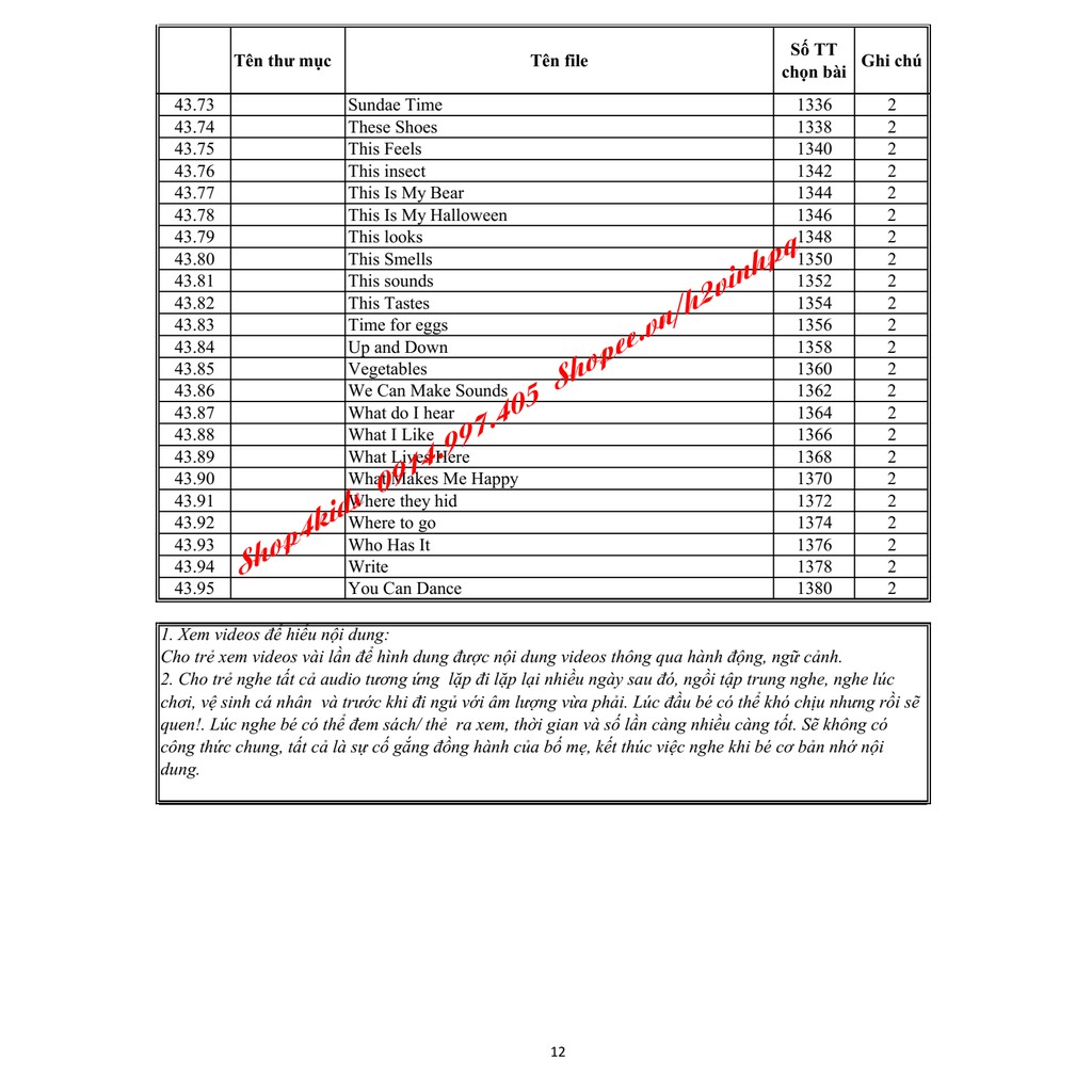 Loa usb/thẻ nhớ Craven Cr836s, thẻ 8g, Danh sách in chọn bài