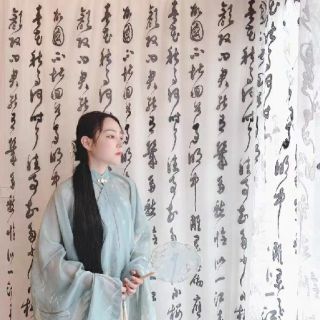Vải voan thư pháp chụp ảnh, làm rèm