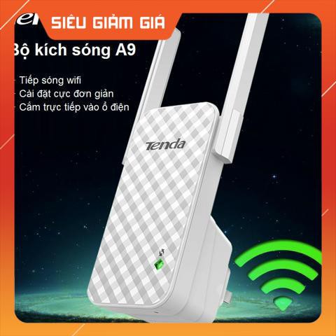 Bộ Kích Wifi Repeater 300Mbps Tenda A9 - Tốc độ lên đến 300 Mbps