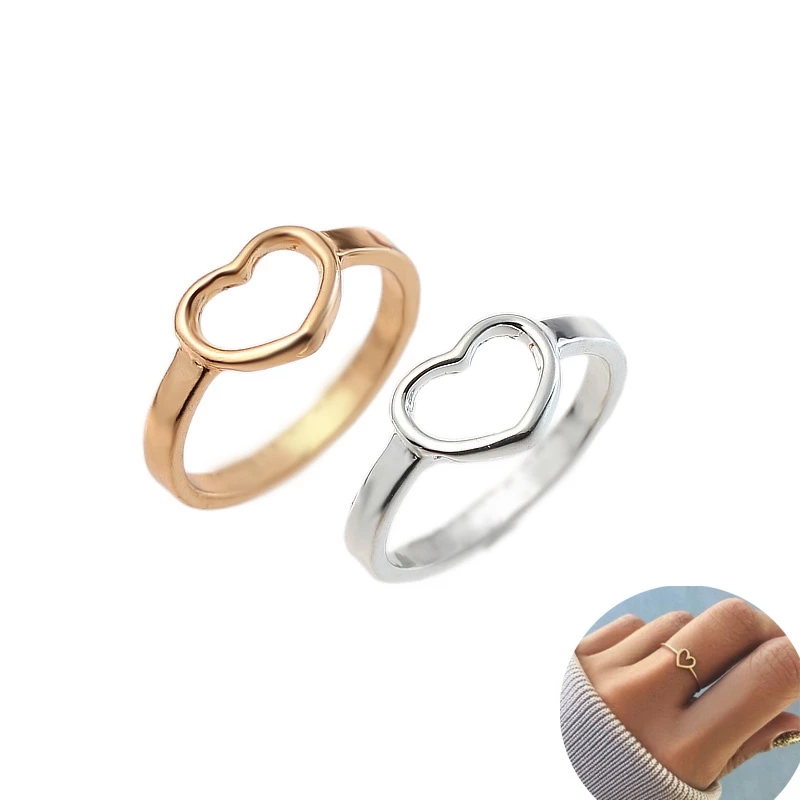 Nhẫn Đeo Tay Tạo Hình Trái Tim Thời Trang Cho Nữ