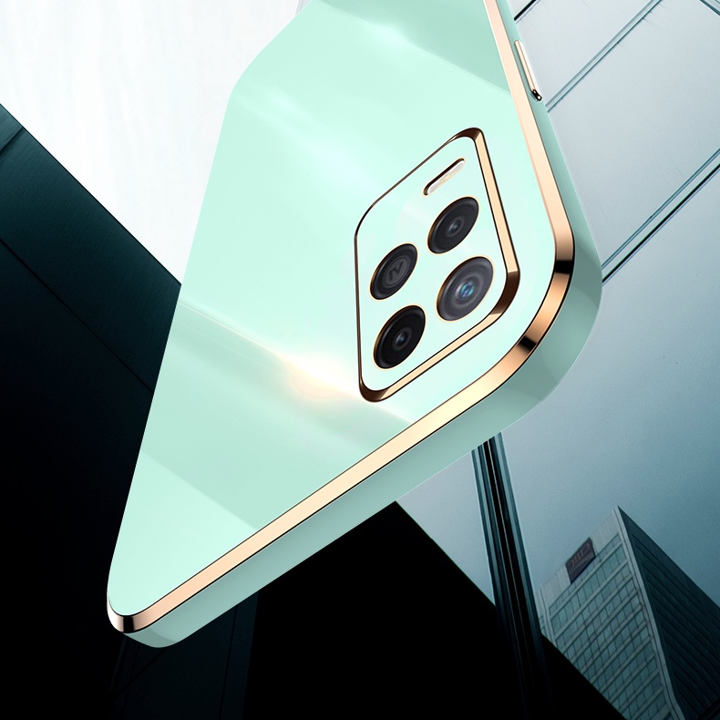 Ốp Điện Thoại Cao Su Viền Vuông Mạ 6D Cho OPPO Reno 6Z 5G Reno6Pro Reno5 Reno3 2F A31 A91 F11 F9 A83