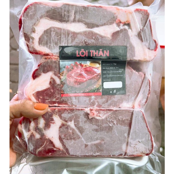 Lõi thăn bò hàng chuẩn gói 500gr làm bít tết , bò nướng tảng