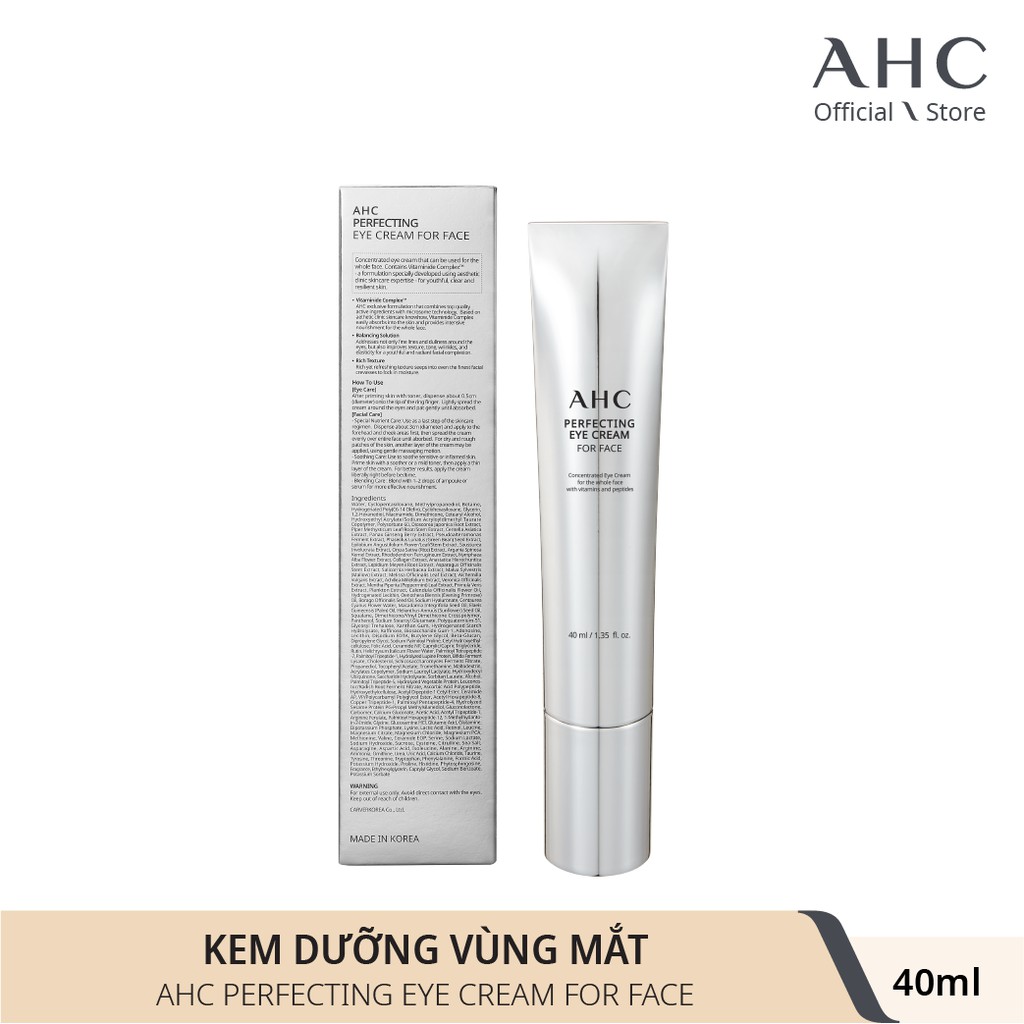 Kem Mắt Chống Lão Hóa Cho Mắt Và Mặt AHC Perfecting Eye Cream For Face 40ml