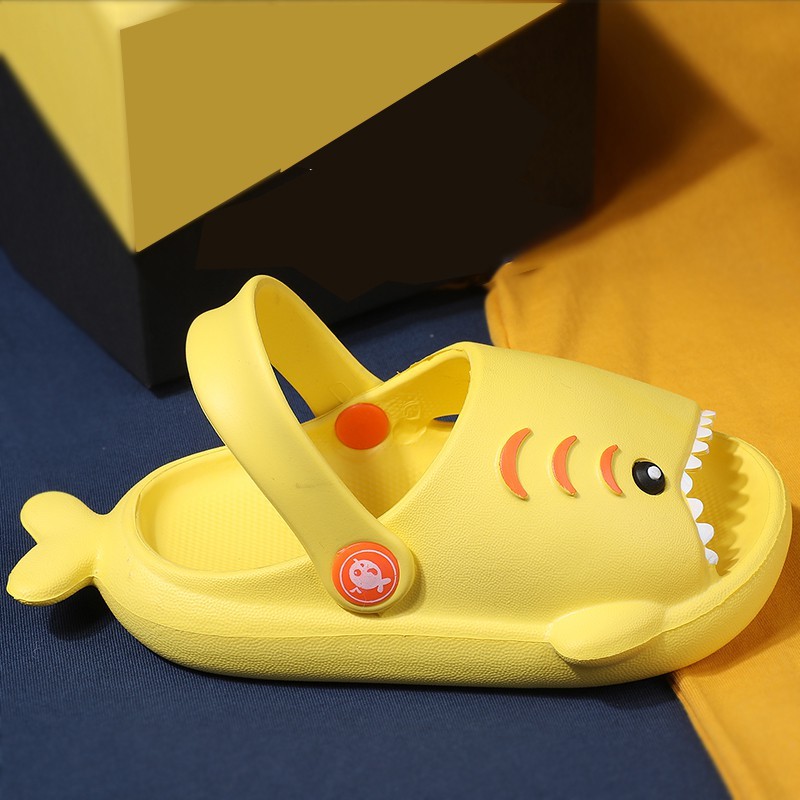 Cute shark-shaped children's slippers   Ready Stock Baby Sandals Non-slip Comfortable Cute Child Shoes Fashion Cartoon kids Slipper Lightweight Baby Shoes