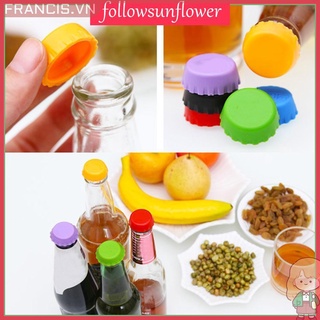 Set 6 nắp đậy chai rượu vang bằng silicon nhiều màu sắc