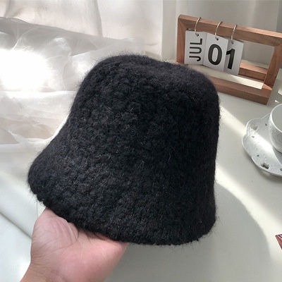 Nón vành nhỏ phối lông thỏ thời trang thu đông cho nữ