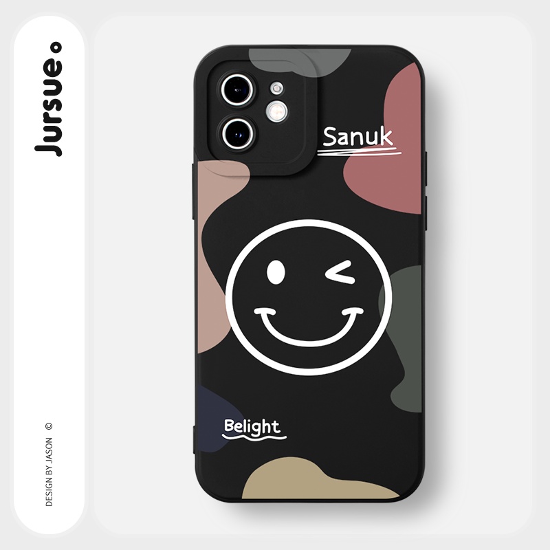 Ốp điện thoại JURSUE họa tiết dễ thương ngộ nghĩnh thích hợp cho iPhone 13 12 11ProMax SE2020 X XR XS 8 7 6S 6Plus Y1850