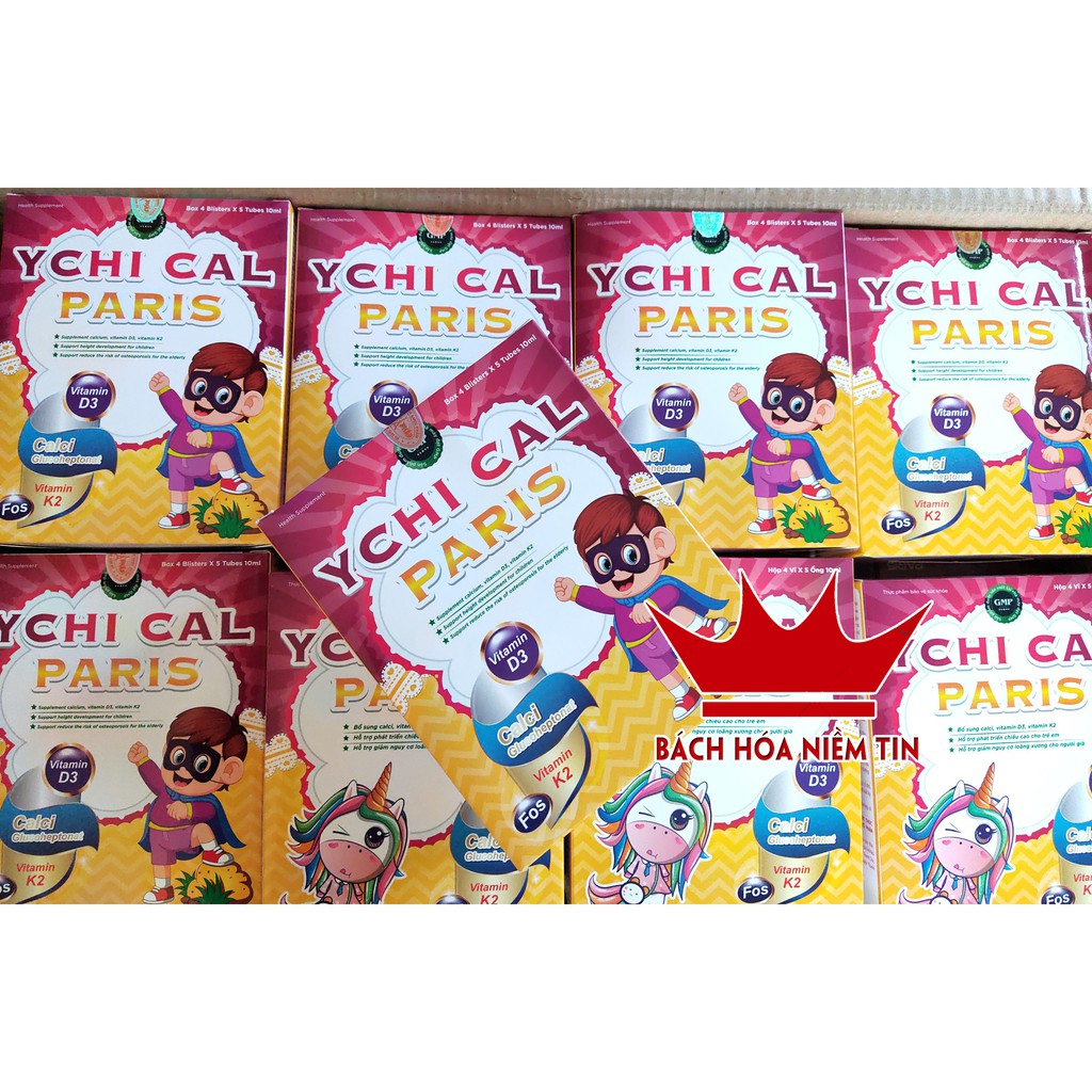 Canxi tăng chiều cao cho bé YCHI CAL-PARIS - Bổ sung canxi, vitamin D3, Vitamin K2 giúp phát triển xương, tăng chiều cao