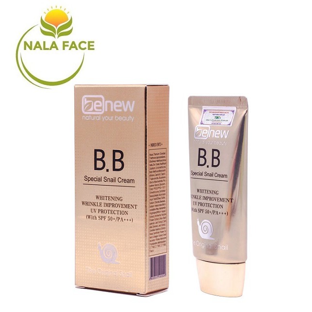 Kem Nền Dưỡng Da BENEW Perfect Cover Snail BB Cream (50ml)